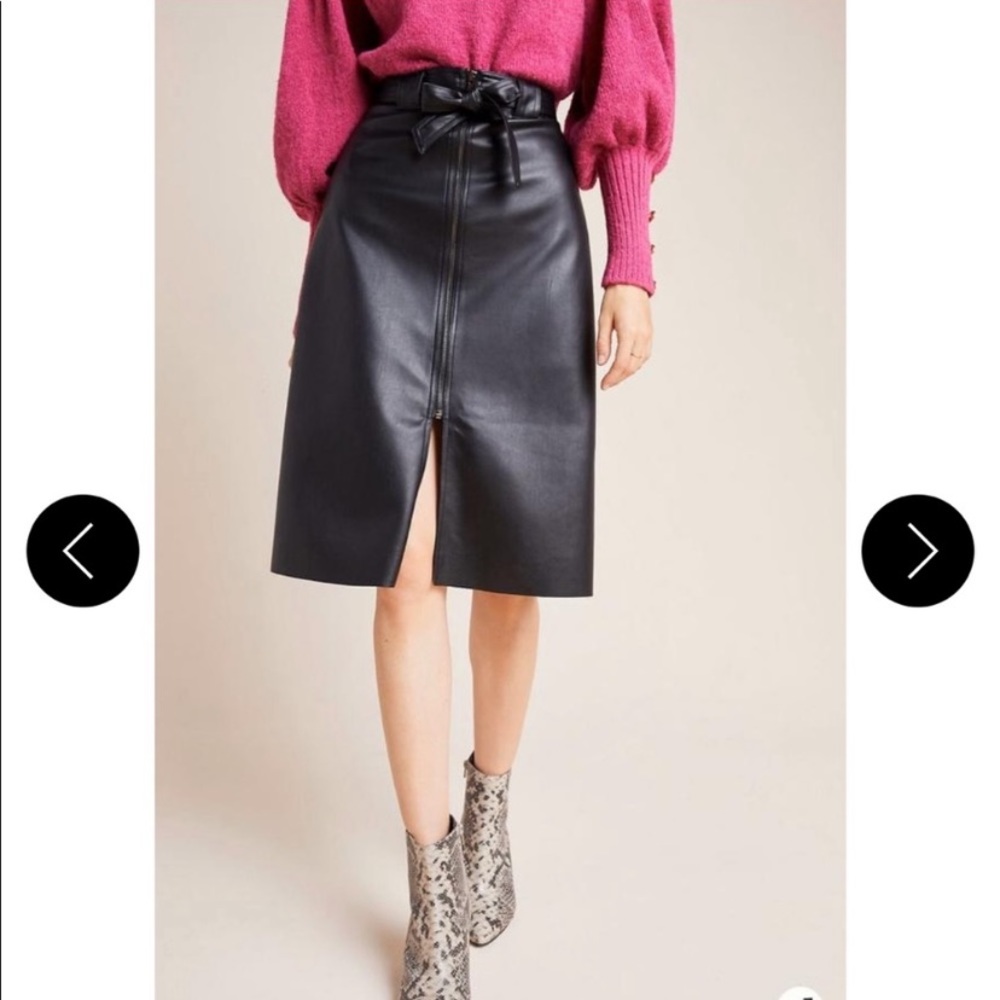 Vegan Leather Anthropologie Bailey/44 Midi Skirt (medium)